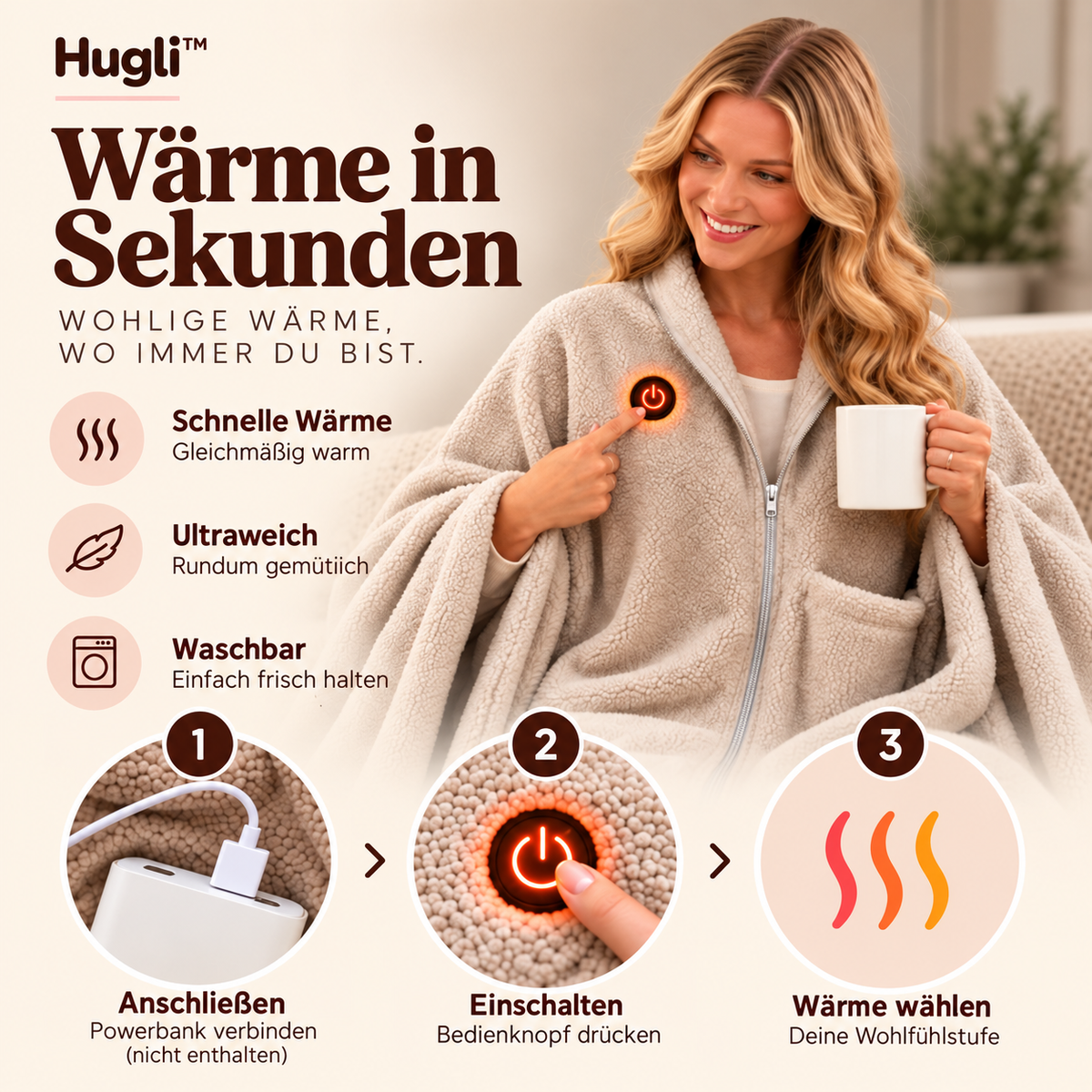 Hugli™ Wärmeponcho